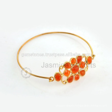 Onyx Gemstone Gold Plated Sterling Silver Designer Bangles